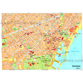 Barcelona Map Attractions