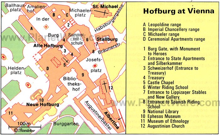 Resultado de imagen de hofburg wien maps