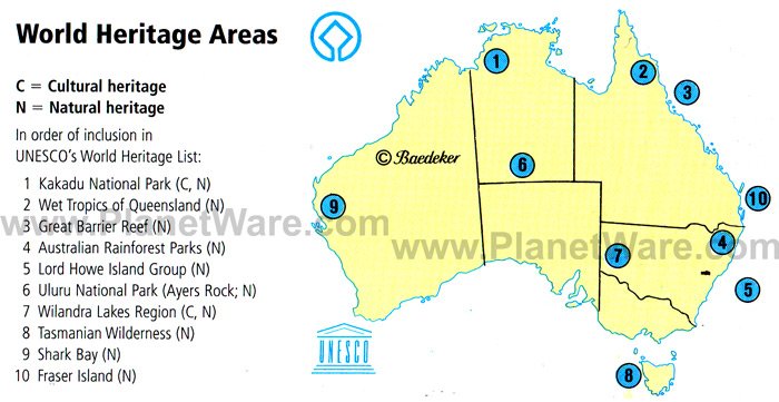 Map Of National Parks In Australia