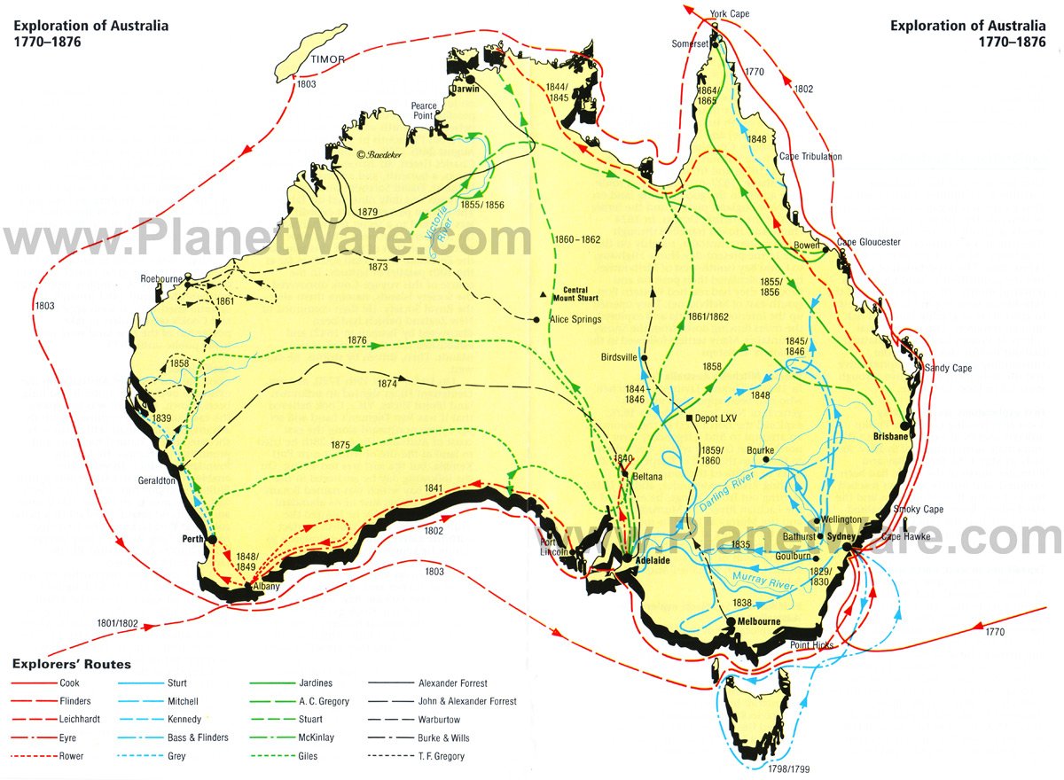 Map of Australia - States and Territories  PlanetWare