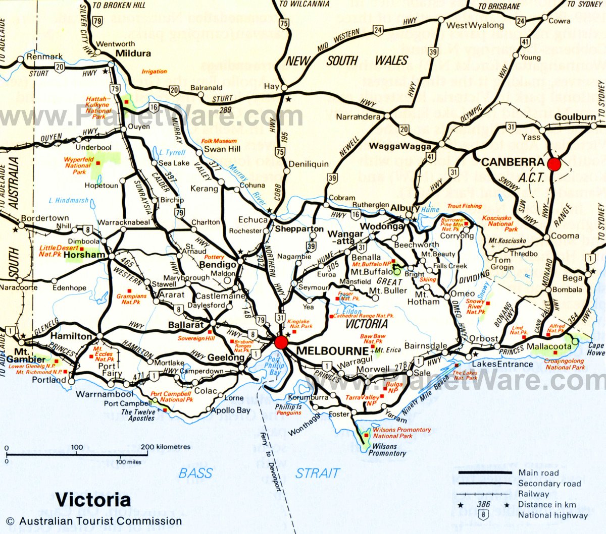 VICTORIA AUSTRALIA MAP victoria australia map: