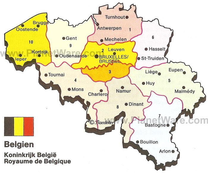 Some attractions within Map of Kingdom of Belgium Map: