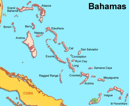 The Bahamas Map 