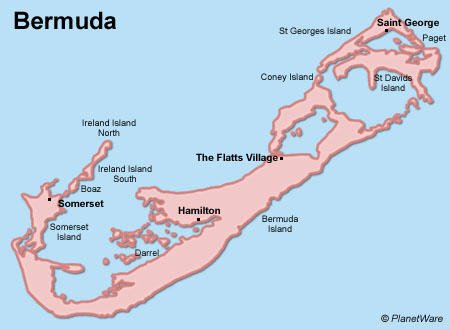 within Map of Bermuda Map: