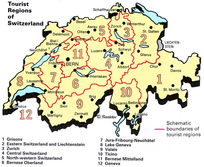 switzerland travel map