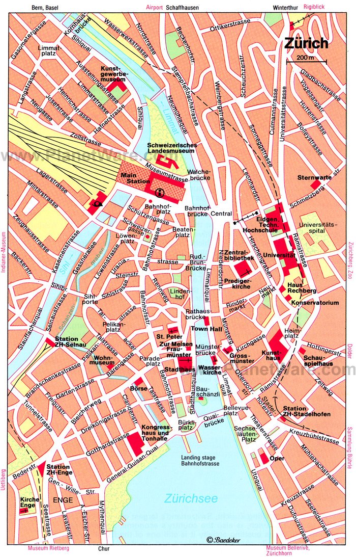 Tourist map Zurich | City Maps