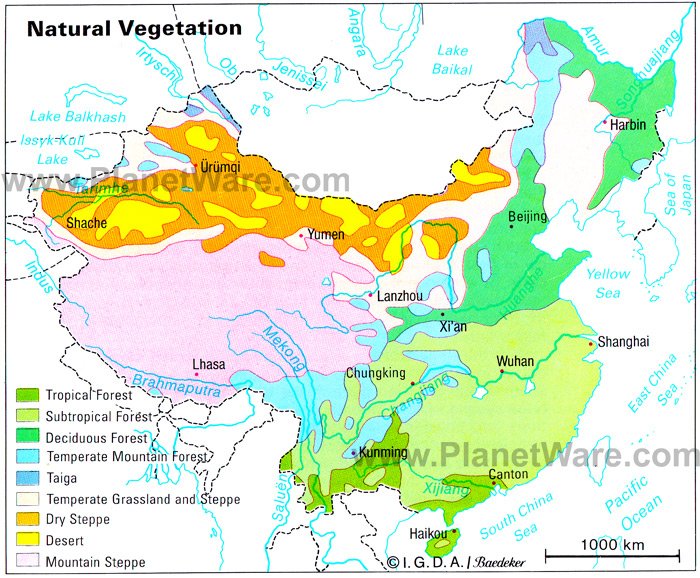 geographical map of china. Plant Distribution Maps
