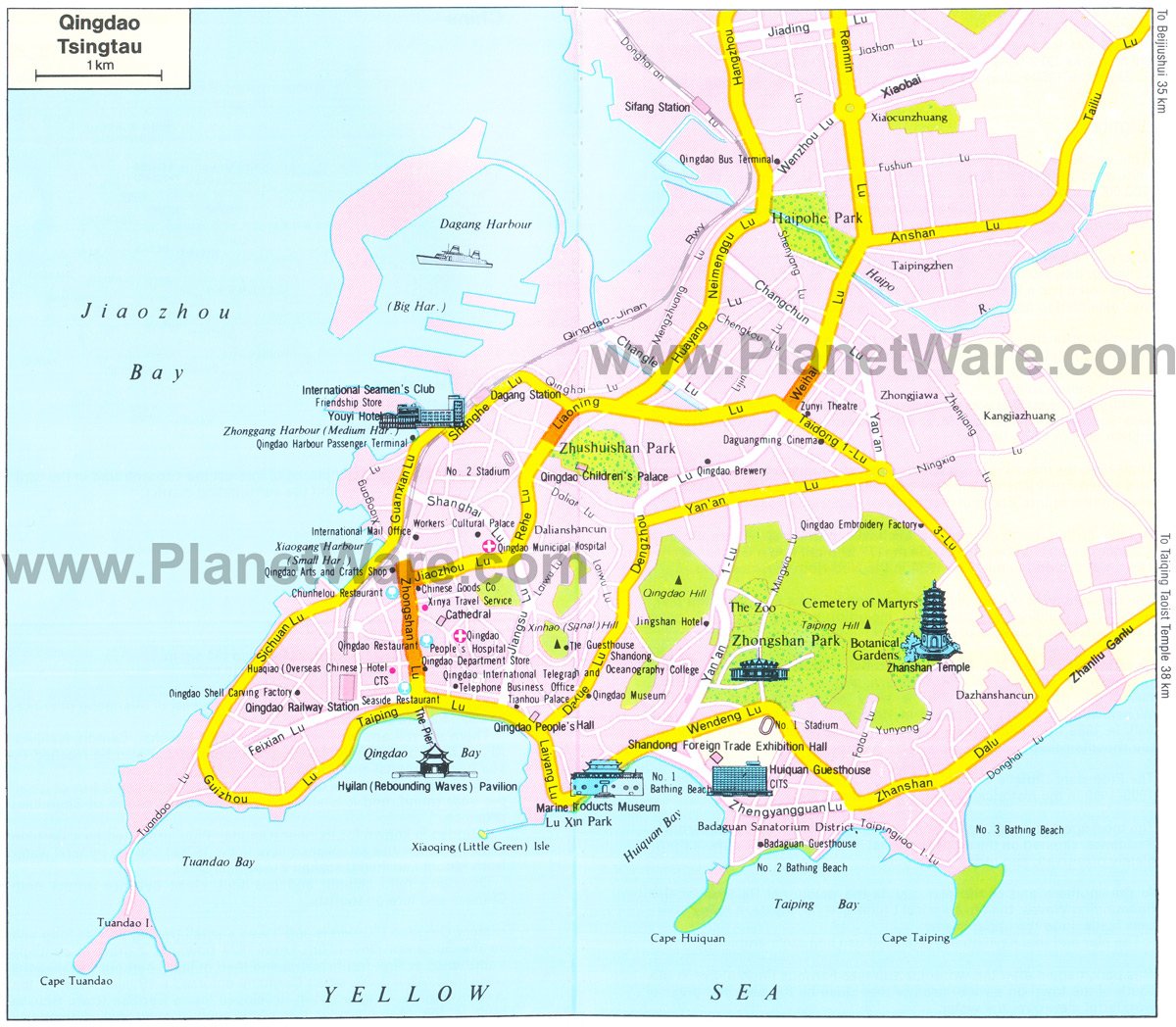 Map Of Qingdao