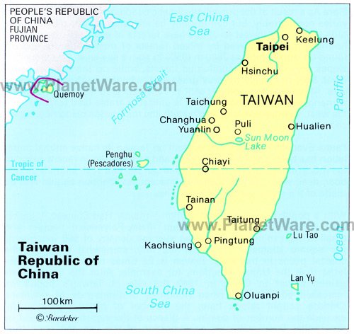 taiwan map china