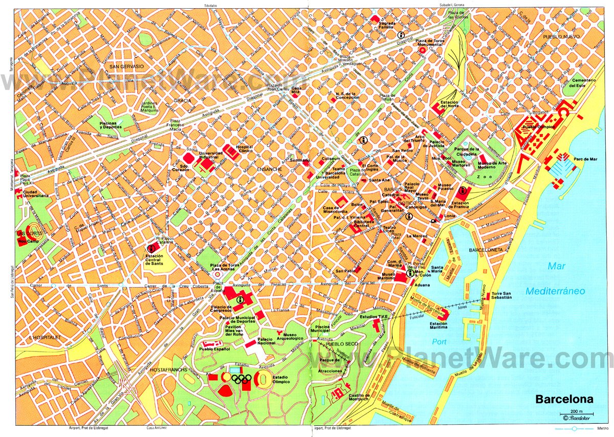 map barcelona spain
