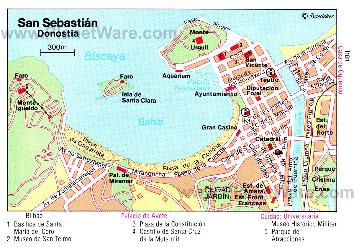 san sebastian spain map