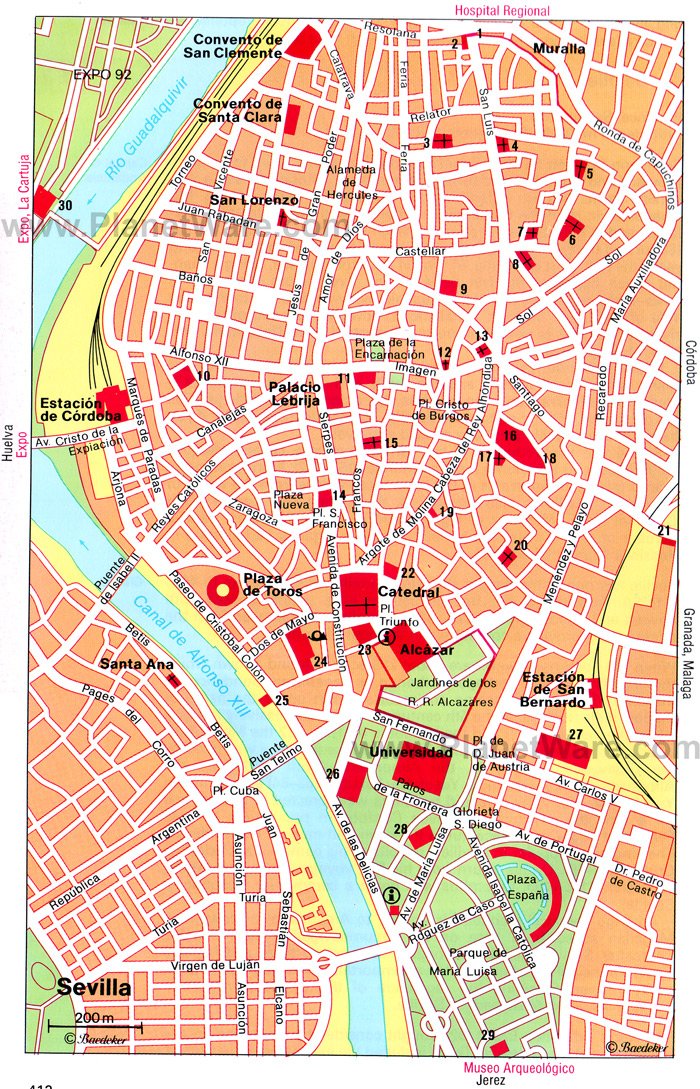 map of seville spain