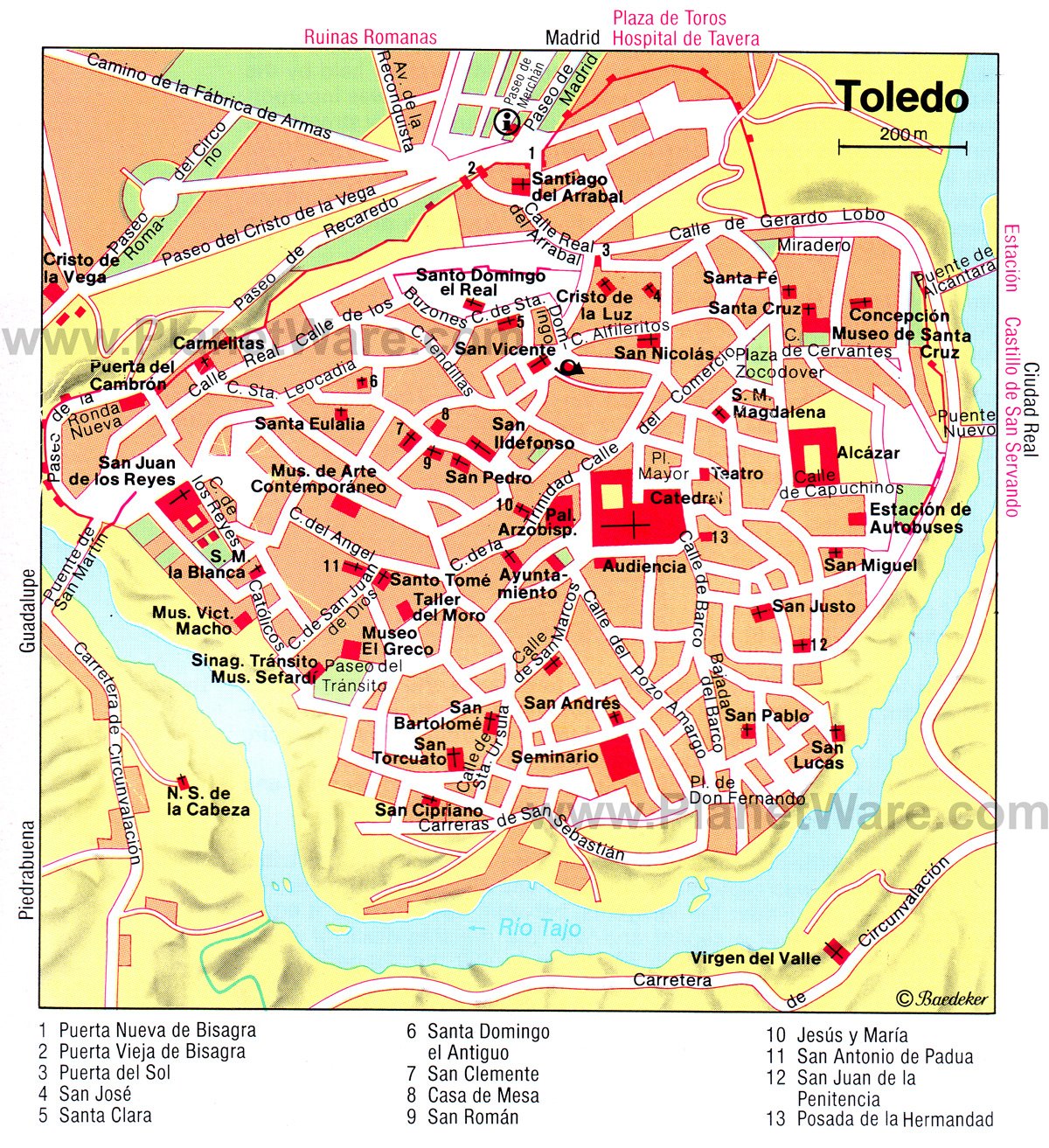 toledo spain map