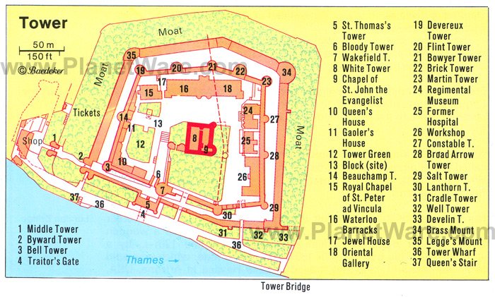 london map of attractions. London Tower Map