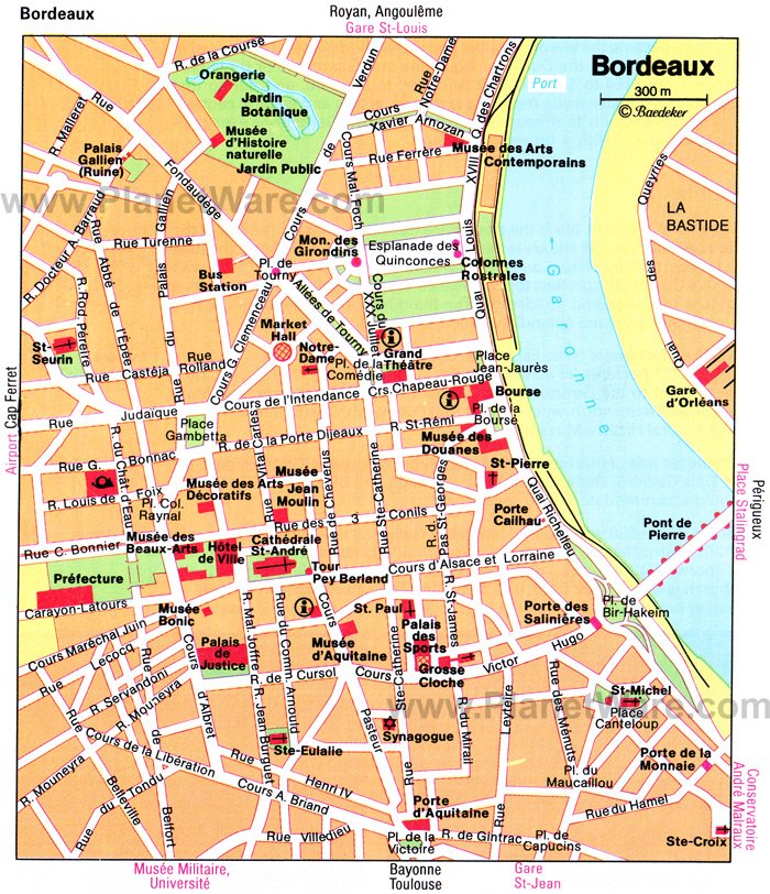 map of bordeaux france