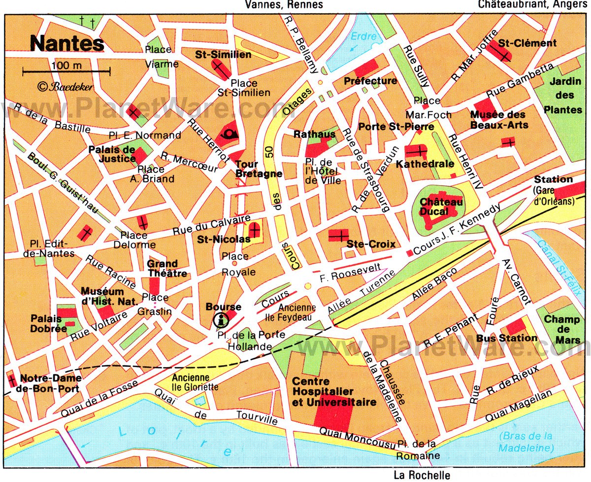 Nantes Map - Tourist Attractions