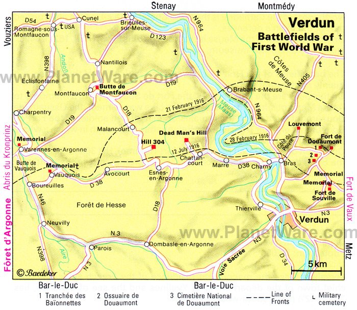 Verdun: Battlefields of First World War Map