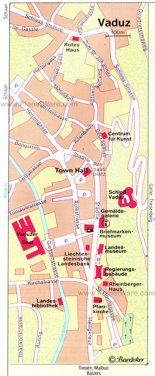 Vaduz Map - Tourist Attractions