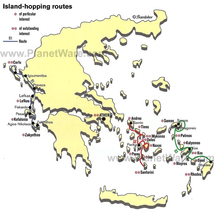 map of greece islands