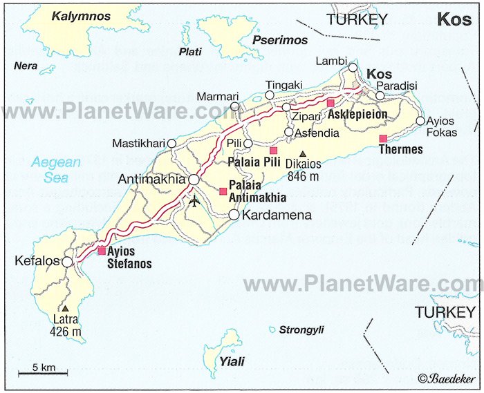Map Kos