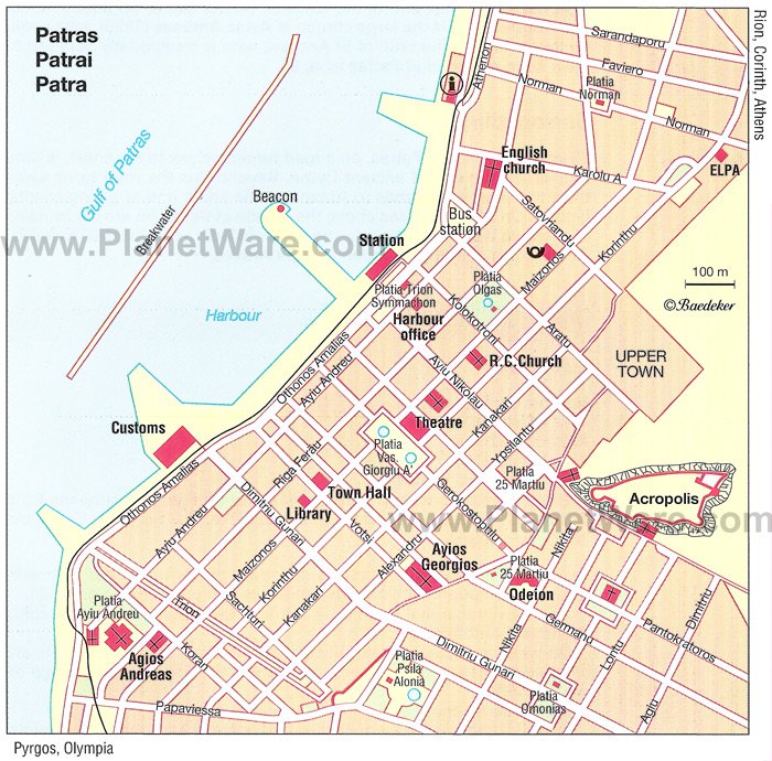 Patra Greece Map
