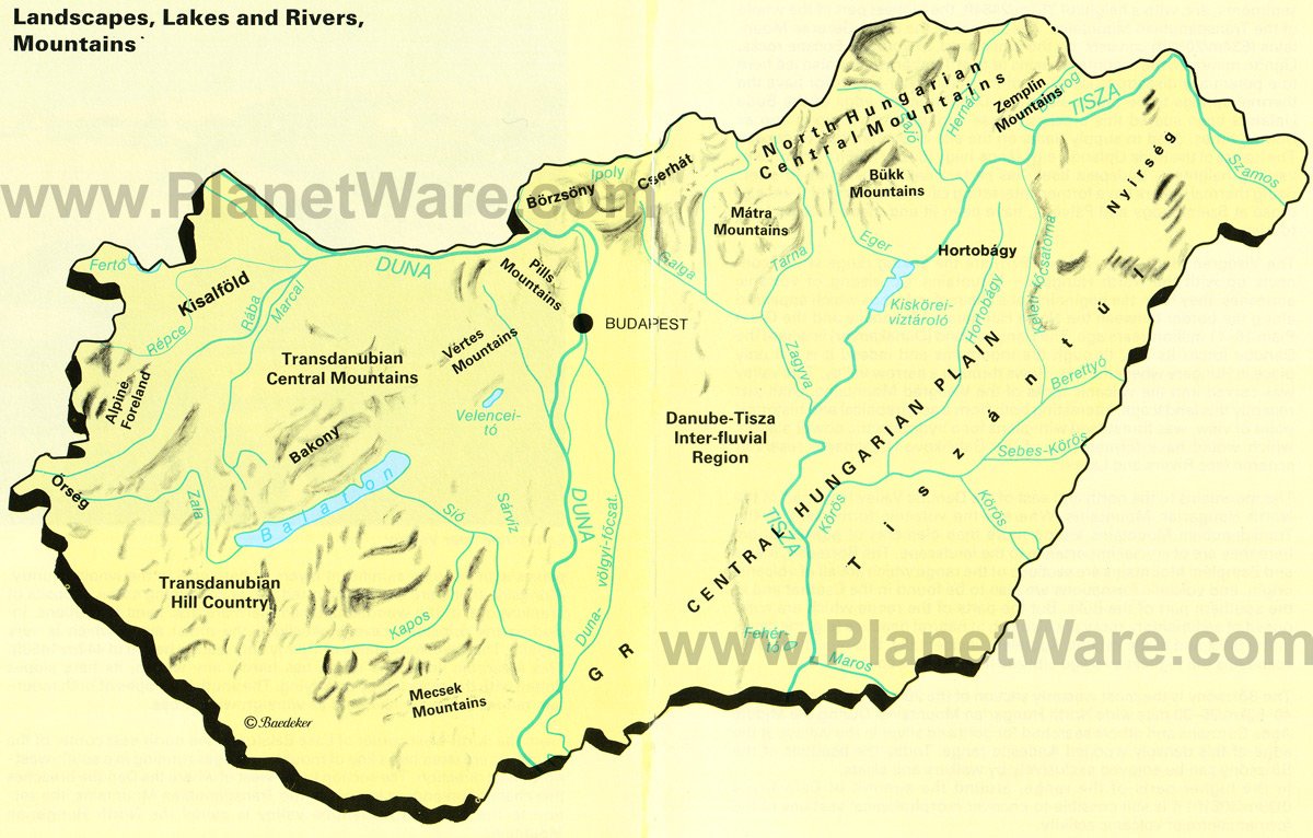 Map Of Europe Rivers And Mountains