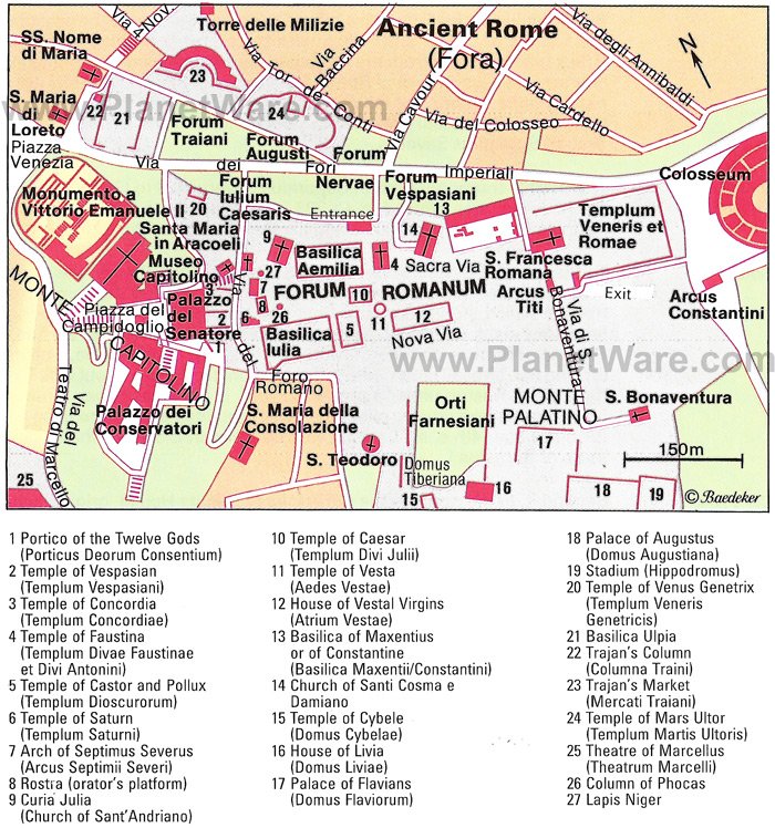 Some attractions within Ancient Rome Map: