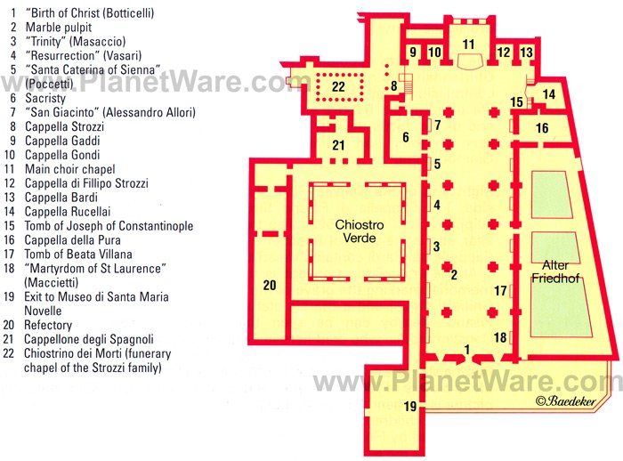 Some attractions within Florence - Santa Maria Novella Map: