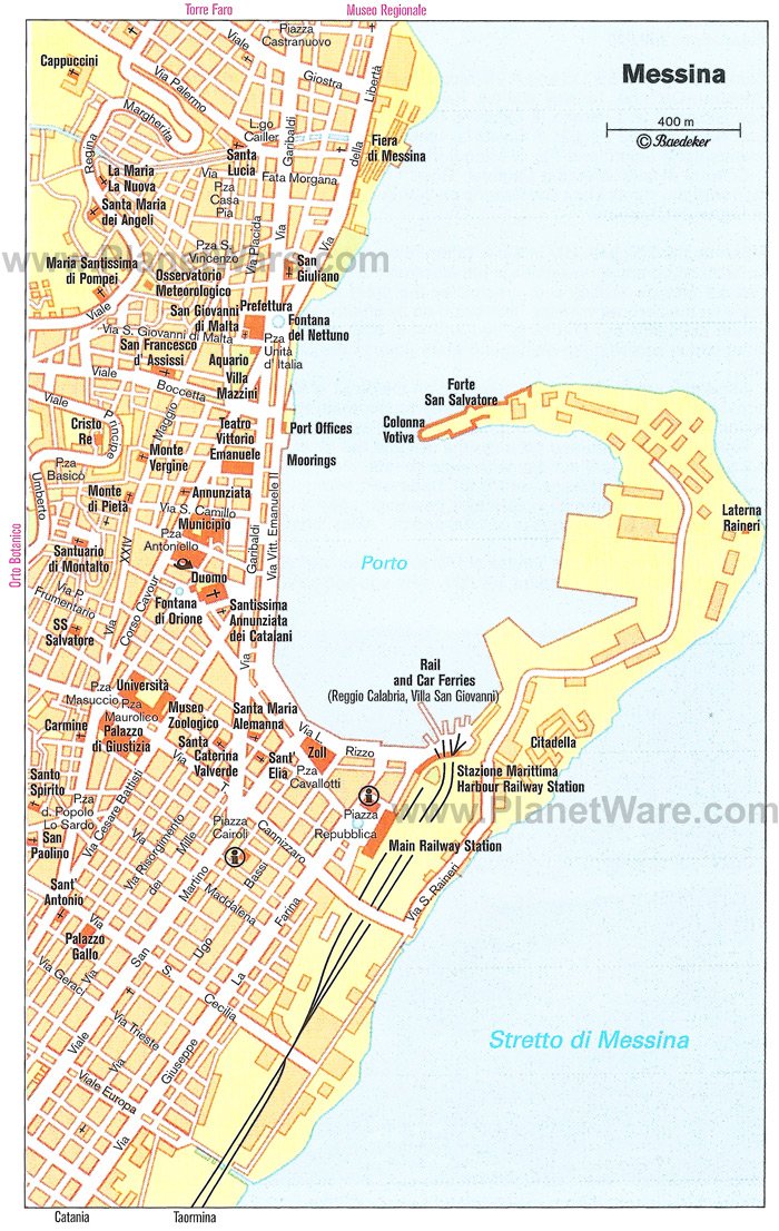Messina Map. Located on Sicily, Messina is a city with a long history 
