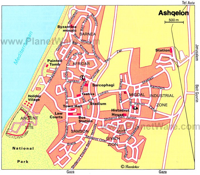 Ashqelon Map 