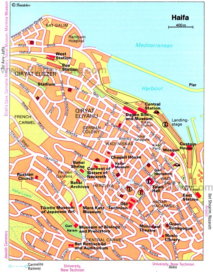 Haifa Map - Tourist Attractions