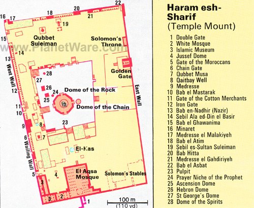 Jerusalem - Temple Mount - Floor plan map