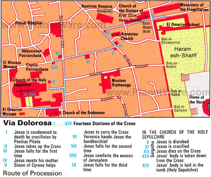 Jerusalem Via Dolorosa - Floor plan map