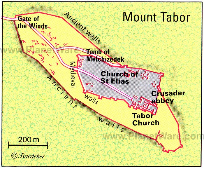Mount Tabor Map - Tourist Attractions