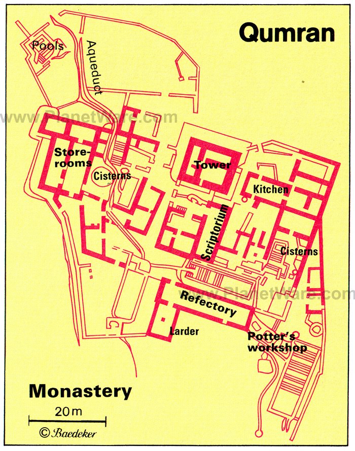 Qumran - Floor plan map