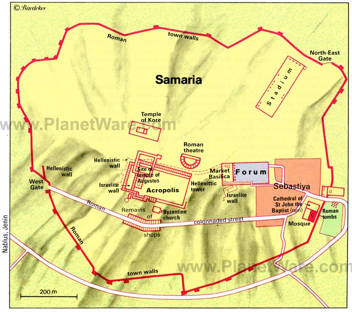 Samaria Map - Tourist Attractions