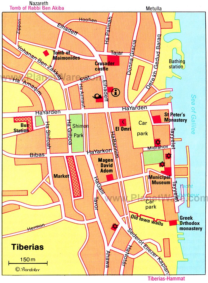 Tiberias Map - Tourist Attractions