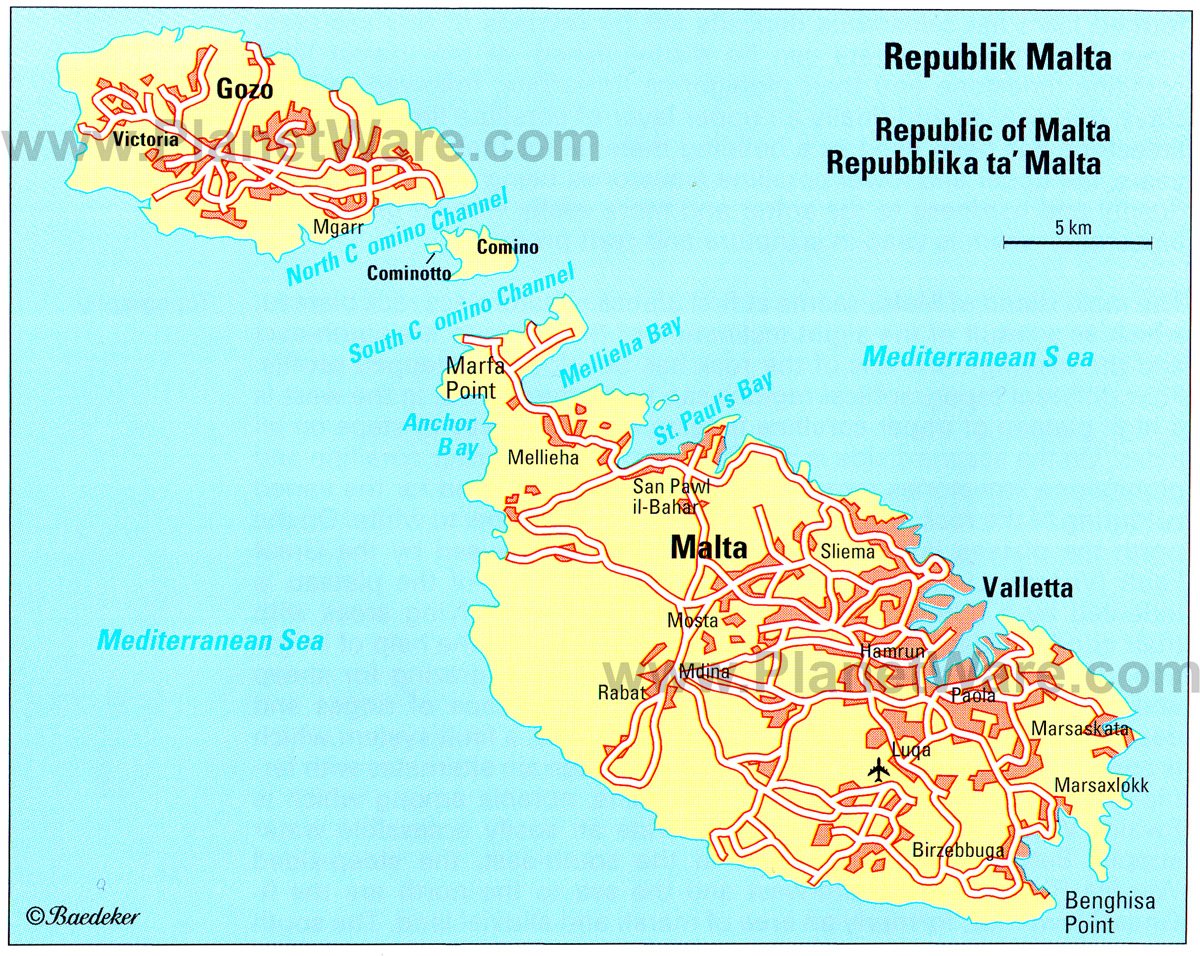 Malta Map Islands