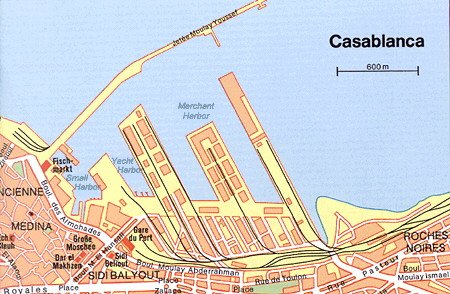 Some attractions within Casablanca Northeast Map: