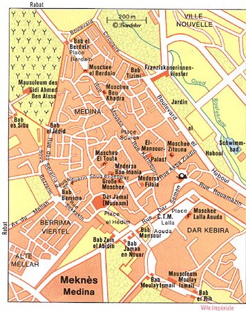 meknes morocco map