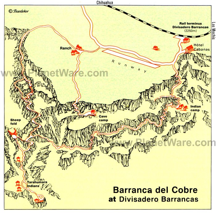 Copper canyon mexico map