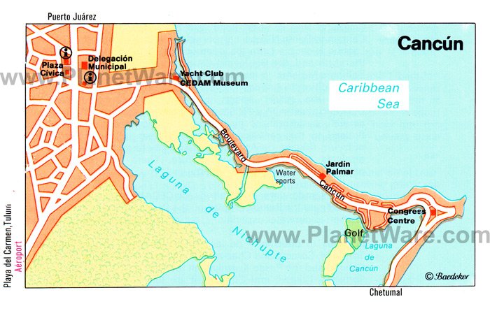 cancun mexico map. Cancun Map