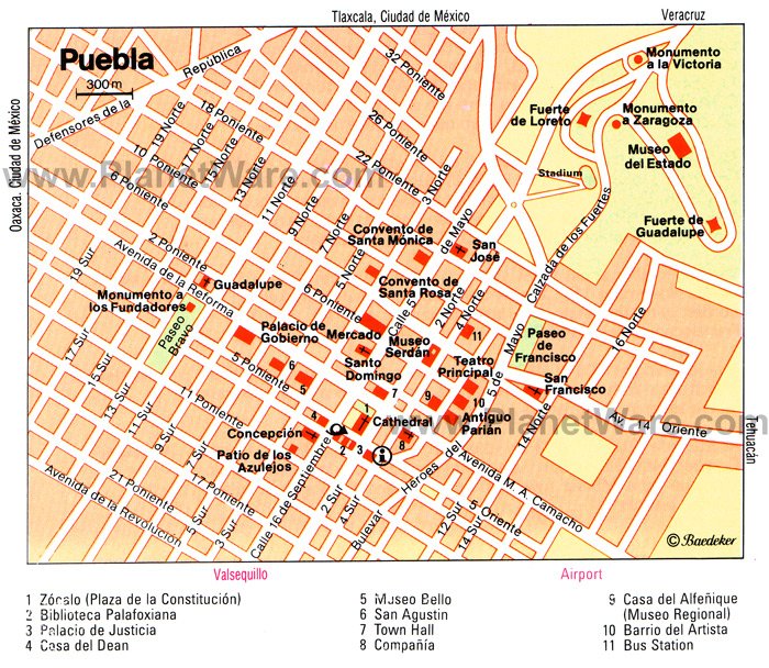Puebla Mexico Map