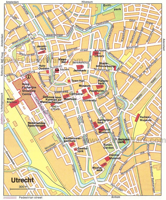 Erasmus in Holland: Utrecht (click and map)