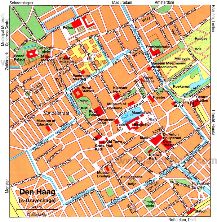 Den Haag ('s-Gravenhenge) Map - Tourist Attractions