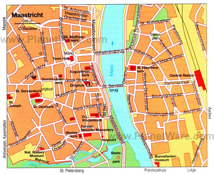 Maastricht Map - Tourist Attractions