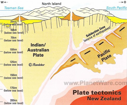 tectonics plates map. New Zealand Plate Tectonics;