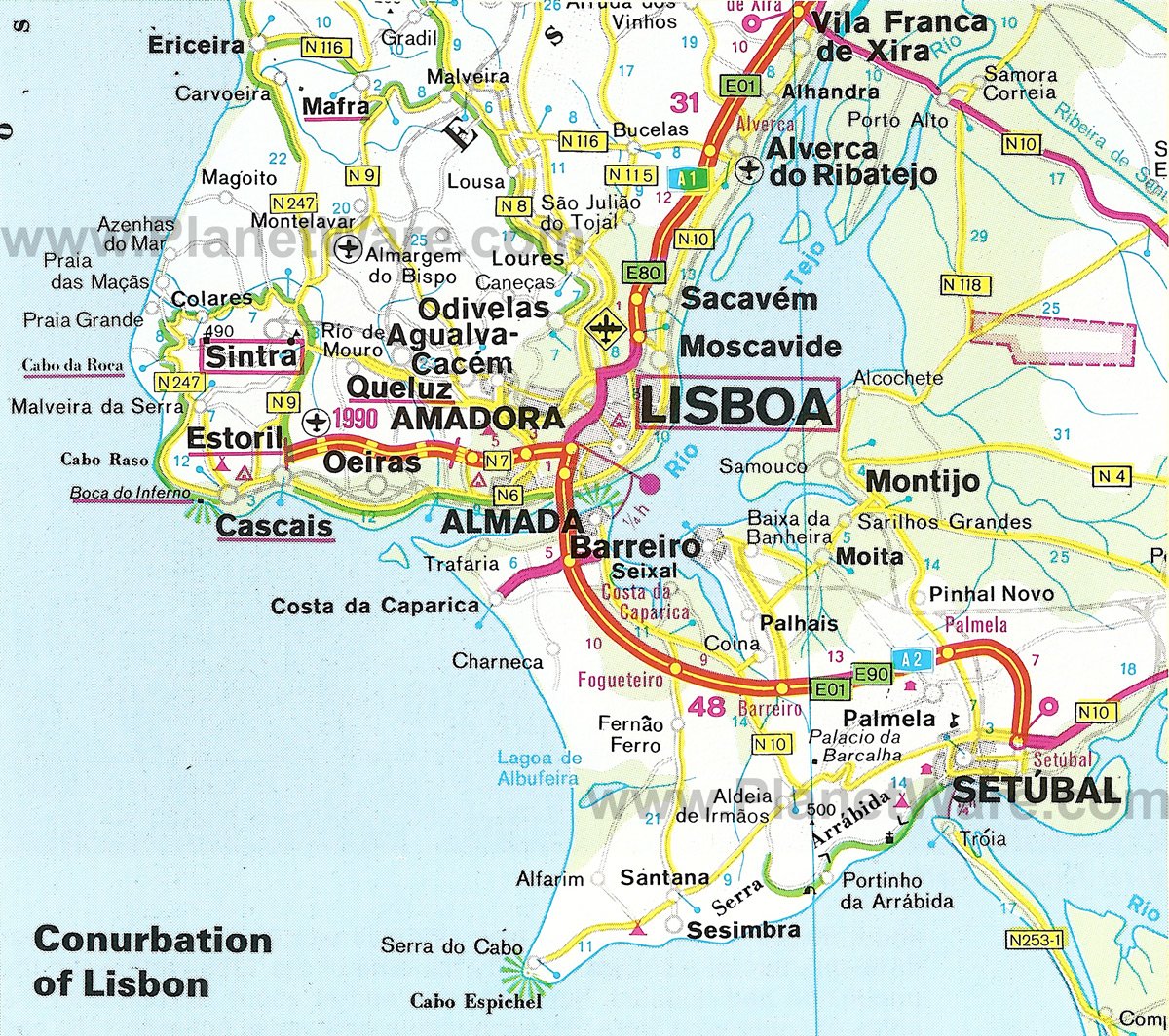 Map Of Portugal PlanetWare map-of-portugal-planetware
