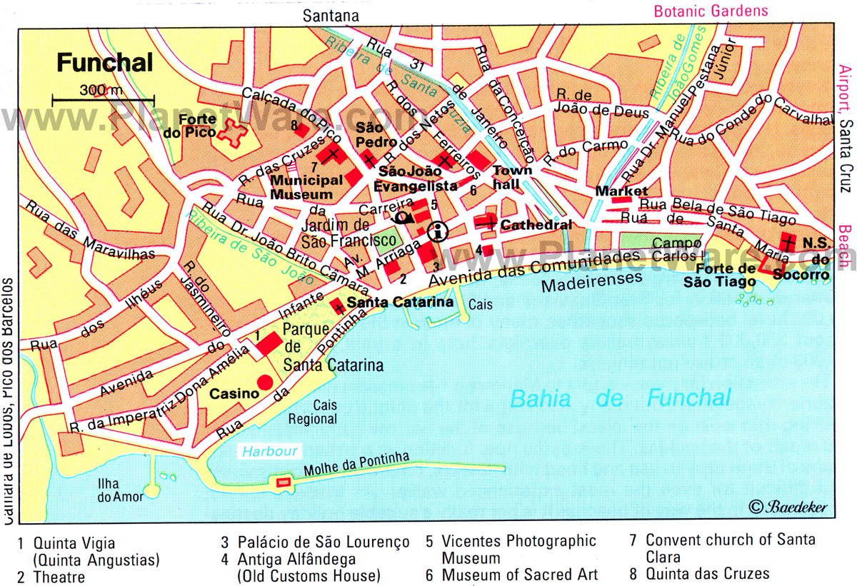 Madeira+funchal+map