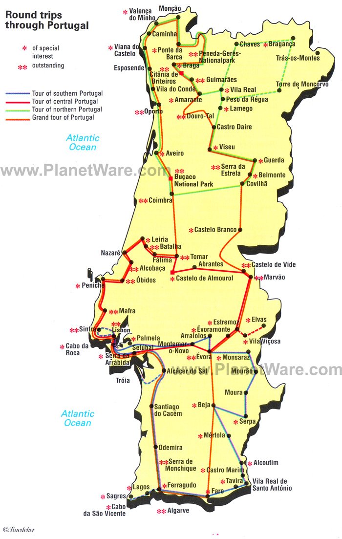 Rutas e itinerarios por Portugal